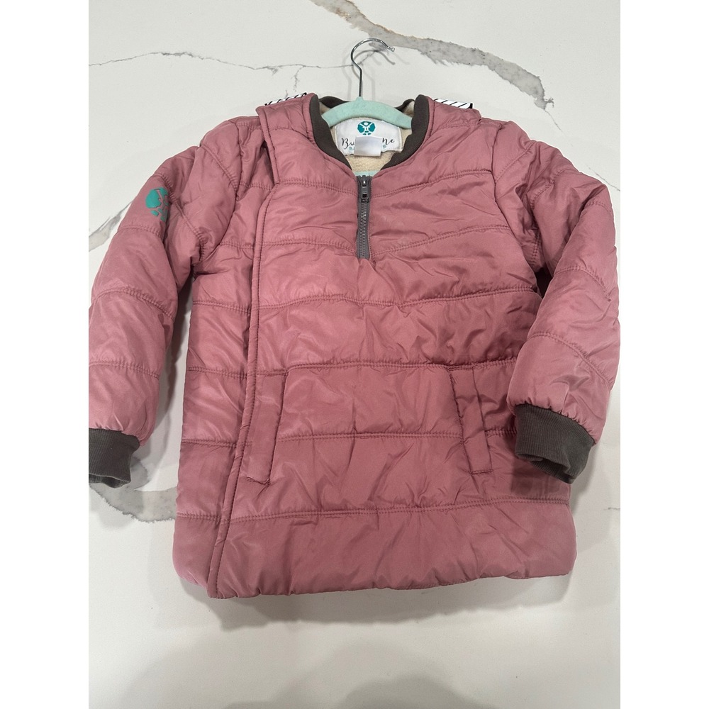 Buckle Me Baby Coats Girls Pink Quilted Puffer Anorak Hooded Jacket Size‎ 5